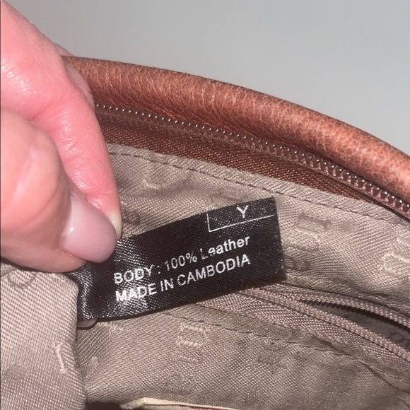 Margot Tan Leather Crossbody Bag adjustable strap/ preowned - Picture 14 of 14